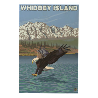 Whidbey Island, WashingtonEagle Fishing Wood Wall Decor