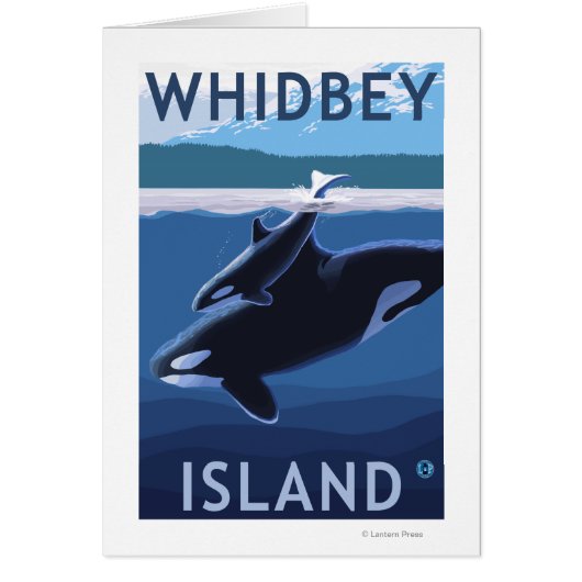Whidbey Island, WashingtonOrca and Calf (Front)