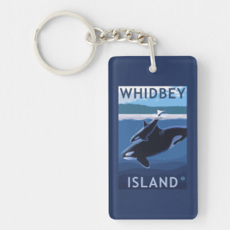 Whidbey Island, WashingtonOrca and Calf Keychain