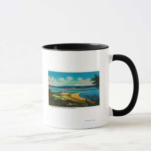 Whidby Island and Mt Baker from Port Townsend Mug