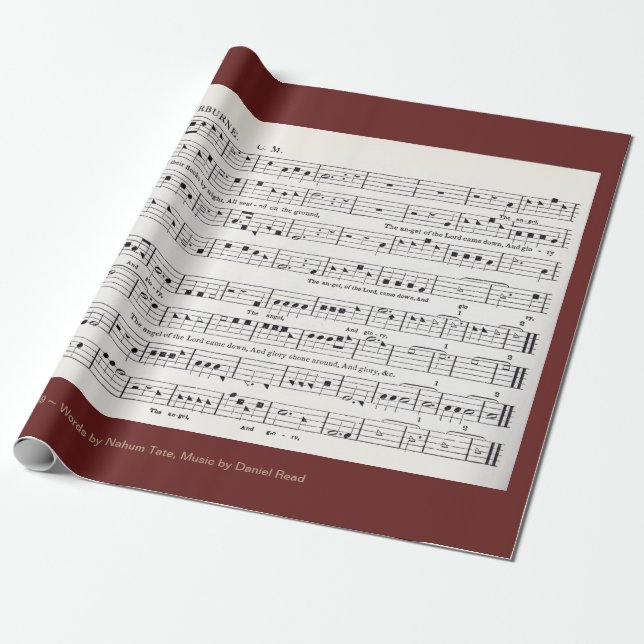 "While Shepherds Watched their Flocks by Night" Wrapping Paper (Unrolled)
