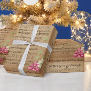 While Shepherds Watched Their Flocks Christmas Wrapping Paper