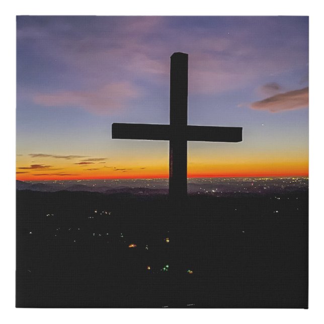 While the World Sleeps Faux Canvas Print (Front)