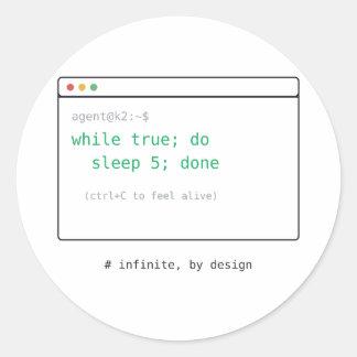 while(true): Infinite Loop - Dev Sticker Gift