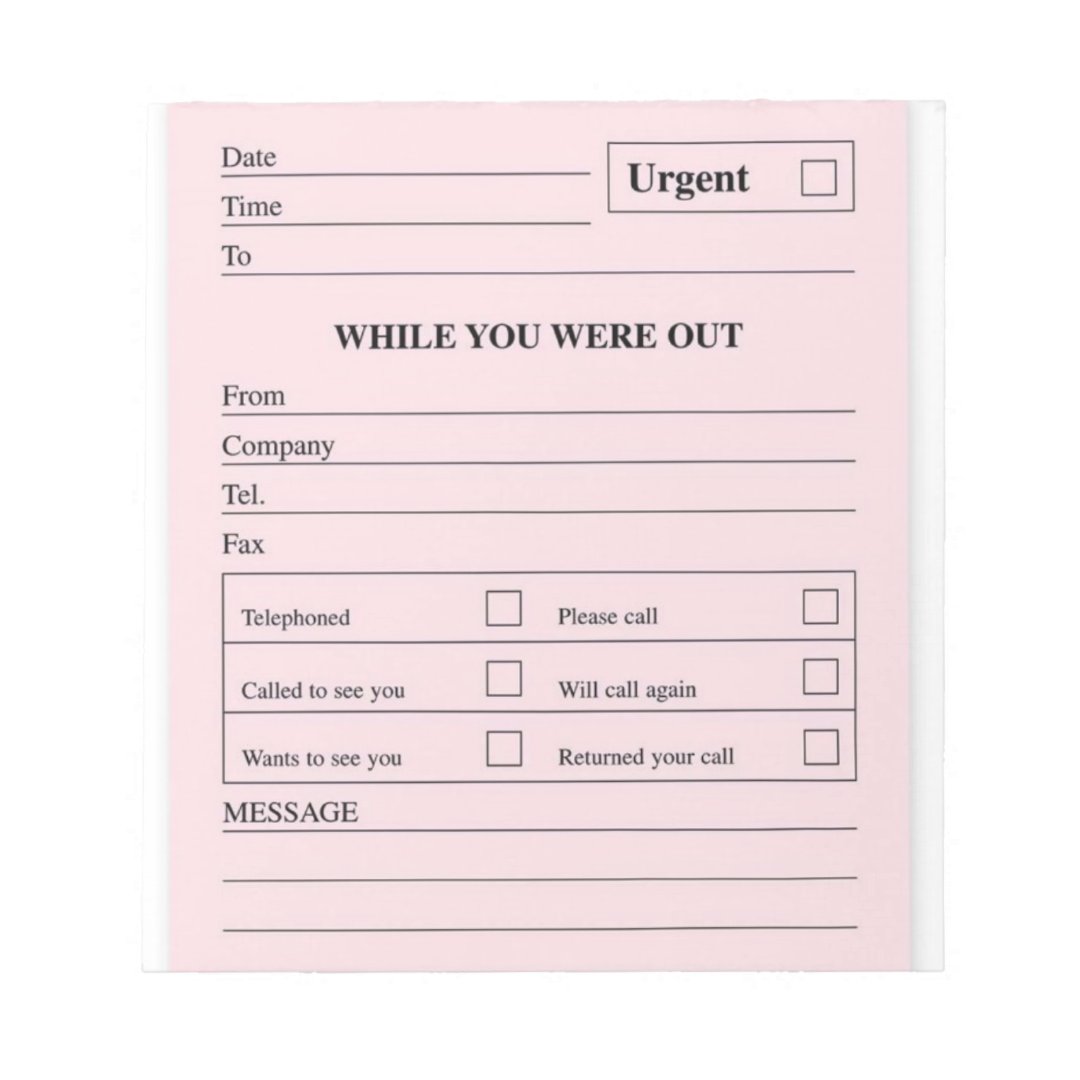 While You Were Out Notepad | Zazzle