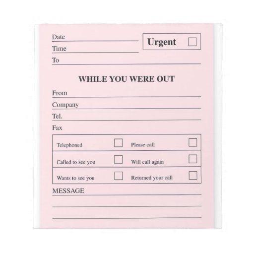 While You Were Out Notepad | Zazzle