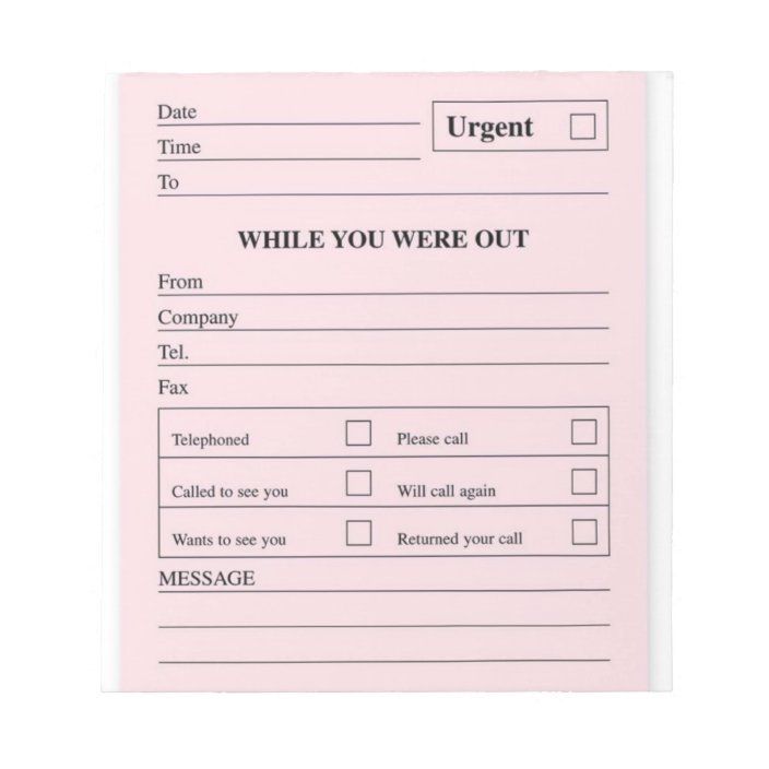 While You Were Out Notepad | Zazzle.com