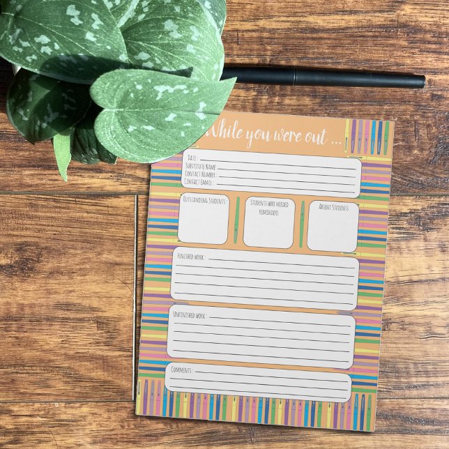 While you were out - pens sub orange notepad (Creator Uploaded)