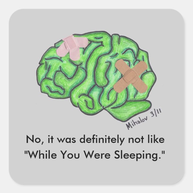 "While You Were Sleeping" stickers (Front)