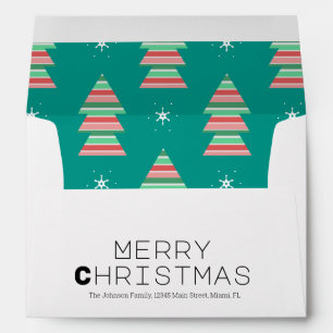 Whimiscal Christmas Trees Pattern  Envelope