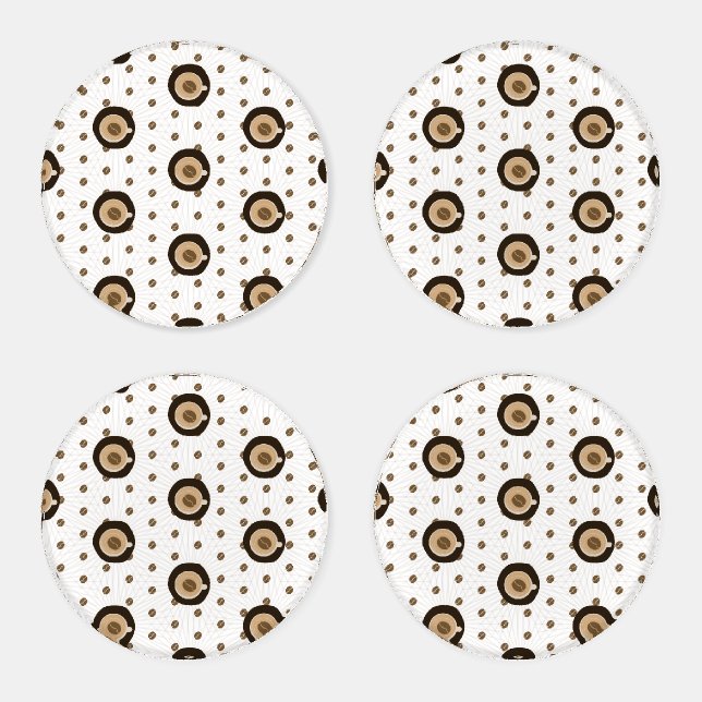 Whimiscal Coffee Barista Gift Coaster Set (Set)