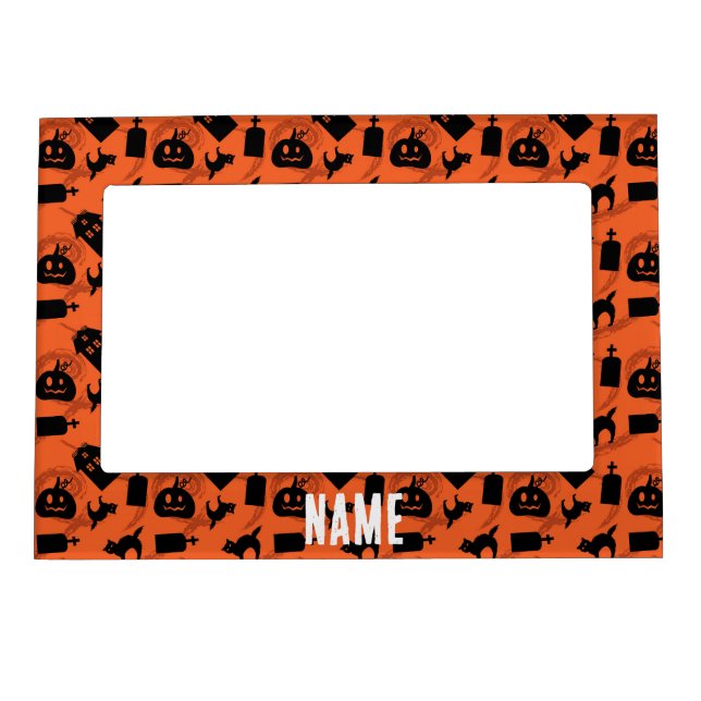 Whimiscal Halloween pattern Magnetic Frame (Front)