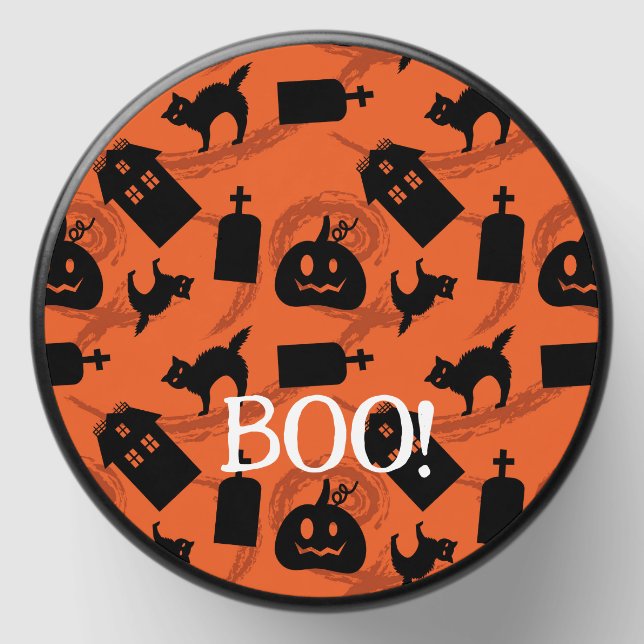 Whimiscal Halloween pattern Mini Candle Favors (Front)