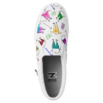 Whimscial Teeth People White Slip-on Sneakers by ProfessionalDesigns at Zazzle