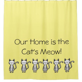 Whimsey Cat Lover Shower Curtain by idesigncafe at Zazzle
