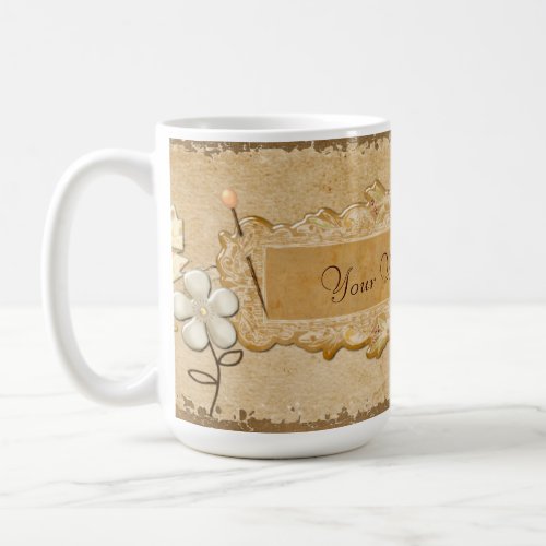 Whimsey Vintage Autumn Custom Named or Business Coffee Mug