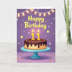 Whimsical 11Th Birthday Card