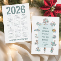 Whimsical 2026 Calendar 12 Days of Christmas 