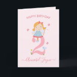 Whimsical 2nd, birthday fairy, girls cute pink card<br><div class="desc">An adorable 2nd birthday card with the cutest little fairies that you can personalise. The birthday fairy collection is perfect for little girls who adore magical creatures. You can choose between two types of cards. You can choose either silky gloss paper or matte paper. Matte, is a classic, all-around paper...</div>