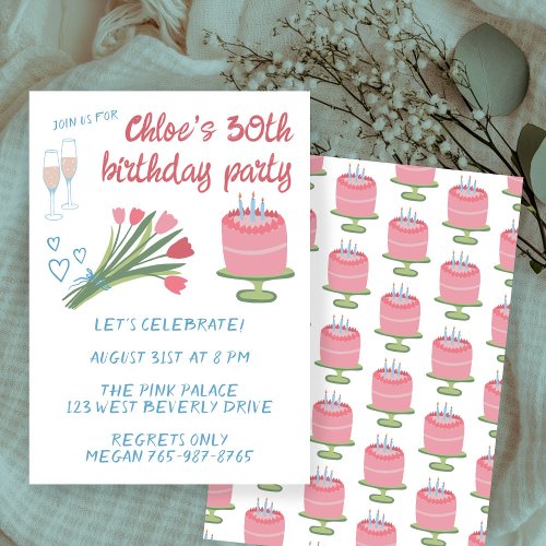 Whimsical 30th Birthday Party Girlie Cute Custom