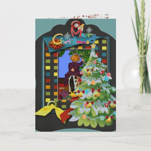 Whimsical 3d Christmas Holiday Greeting Card