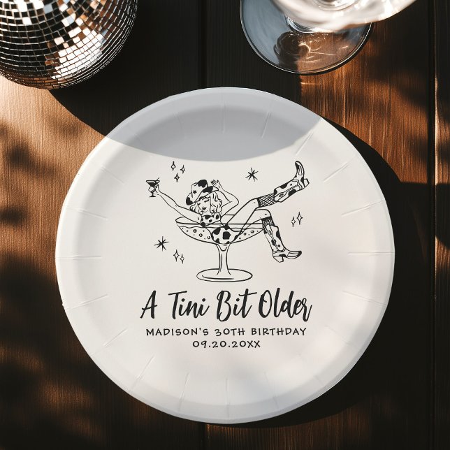 Whimsical A Tini Bit Older Birthday Party Paper Plates (Creator Uploaded)