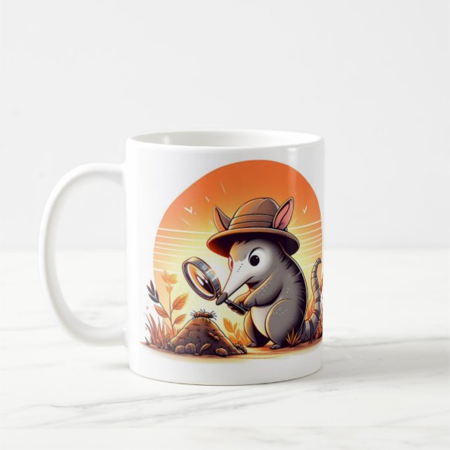Whimsical Aardvark Mug for Animal Lovers (Left)