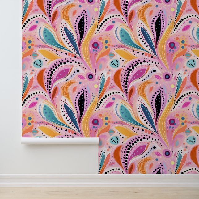 Whimsical Abstract Modern Colorful #2 Wallpaper (Application)