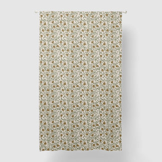 Whimsical Acorns and Leaves in Green and Brown Blackout Curtains