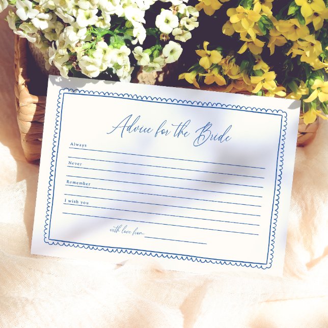 Whimsical Advice For The Bride Bridal Shower (Card Front Mock-up)