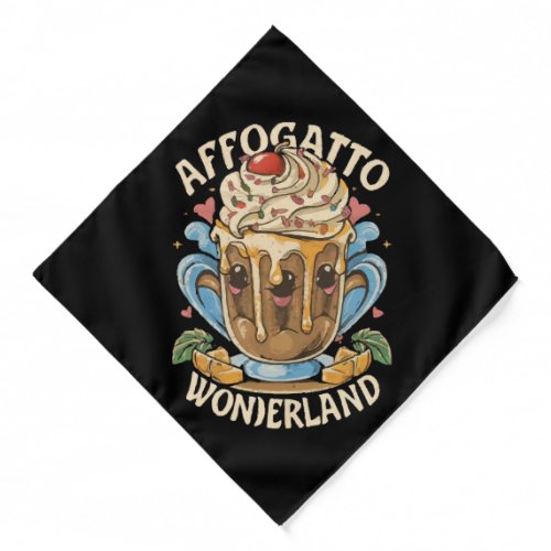 Whimsical Affogato Wonderland Affogato Coffee Bandana