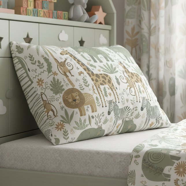 Whimsical African Animals Pattern ID1263 Pillow Case (Creator Uploaded)