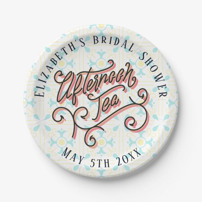 Whimsical Afternoon Tea Paper Plates (Front)