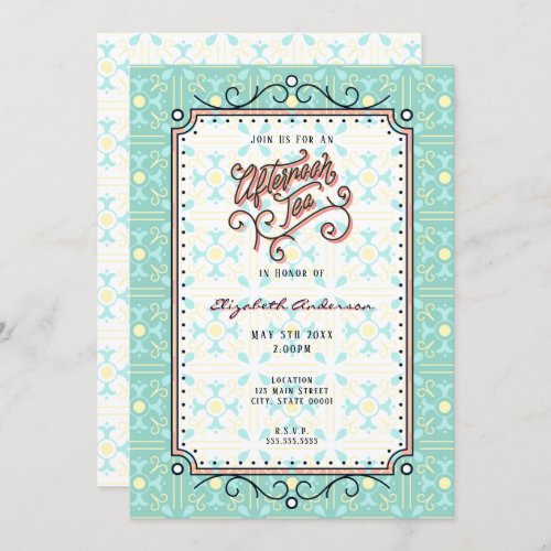 Whimsical Afternoon Tea Party Invitation