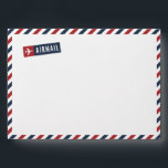 Whimsical Airmail Envelope<br><div class="desc">This envelope features an airmail sticker and the typical red and blue airmail stripes. The heavy texture and soft feel make these envelopes ideal for creative and friendly mailing. It's perfect for your wedding invitations, save the date cards , party invitations, birthday bash or every other letter to your friends...</div>