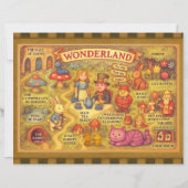 Whimsical Alice Adventures in Wonderland Map (Front)