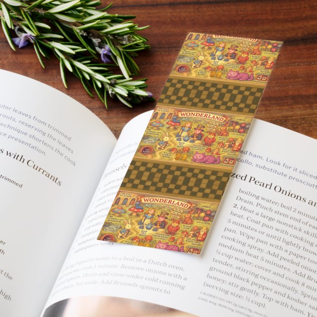 Whimsical Alice Adventures in Wonderland Map Bookmarks (Book)