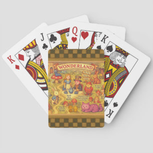 Whimsical Alice Adventures in Wonderland Map Poker Cards