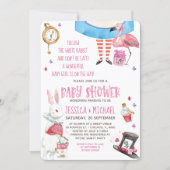 Whimsical Alice in Wonderland Baby Shower Invitation (Front)
