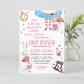 Whimsical Alice in Wonderland Baby Shower Invitation (Standing Front)