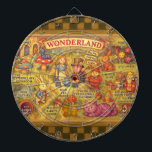 Whimsical Alice in Wonderland Map Dart Board<br><div class="desc">Explore the fantastical world of Lewis Carroll’s Wonderland with this enchanting illustrated map, perfect for fans of Alice in Wonderland. Featuring beloved characters like Alice, the White Rabbit, the Cheshire Cat, the Mad Hatter, and Tweedledee, the March Hare, Caterpillar, and more, this storybook-style artwork is filled with iconic locations including...</div>