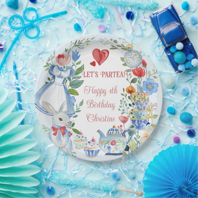 Whimsical Alice in Wonderland  Paper Plates (Party)
