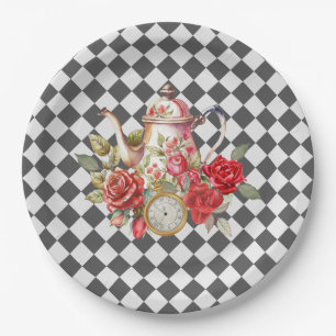 Whimsical Alice Mad Hatter Wonderland Birthday Paper Plates