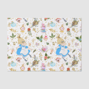 Whimsical Alice's Adventures in Wonderland Fun Tissue Paper