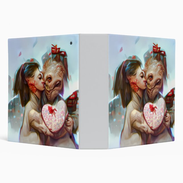 Whimsical Alien Romance 3 Ring Binder (Background)