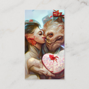 Whimsical Alien Romance Business Card