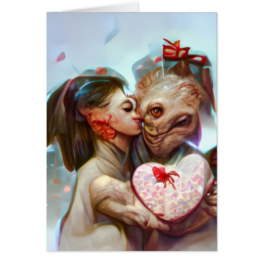 Whimsical Alien Romance Cards (Front)