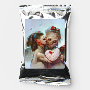 Whimsical Alien Romance Coffee Drink Mix