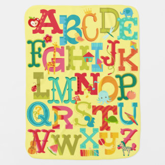 Whimsical Alphabet Baby Blanket