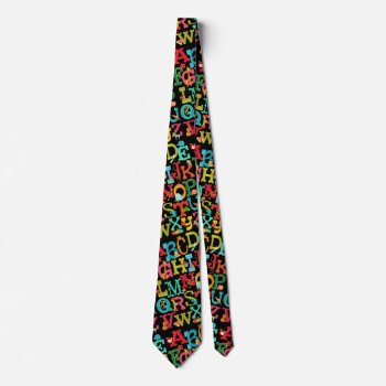 Whimsical Alphabet For Kids Tie by creativekid at Zazzle